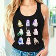 ハロウィンカラフルスペクタクル：9のお化けの魔法の夜 For And Men レディースタンクトップ 彼女への贈り物