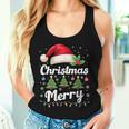 メリークリスマスライト 赤いサンタ帽子 クリスマス ファミリー 男性 女性 レディースタンクトップ 彼女への贈り物