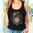 ヴィンテージ 薔薇 花 花 イラスト 花 レディースタンクトップ 彼女への贈り物