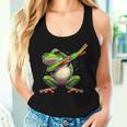 軽くたたくカエルの面白い動物のダンスギフト 男の子と女の子向け レディースタンクトップ 彼女への贈り物