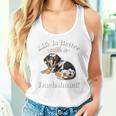 & Life Is Better Dapple Dachshund Lover レディースタンクトップ 彼女への贈り物