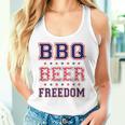 Bbq Beer Freedom レディースタンクトップ 彼女への贈り物