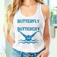 Butterfly Butterwhyバタフライバタフライファニー水泳チーム 長袖tシャツ レディースタンクトップ 彼女への贈り物