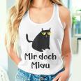 Cat Mir Doch Egal Miau Women's Cat Gray Tank Top Frauen Geschenke für Sie
