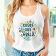 Color Our World Summer Reading 2025 Boho Wildflower Book Women Tank Top Gifts for Her