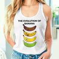The Evolution Of Banana Novelty Graphic & Cool s レディースタンクトップ 彼女への贈り物