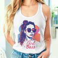 Girl Boss ポップアート セルフエンパワーメント レトロ 1950年代 レディースタンクトップ 彼女への贈り物