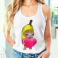 Happy Banana Cat レディースタンクトップ 彼女への贈り物