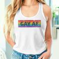 Lgbtq Gay Af Pride Lgbt Ally Rainbow Flag Retrointage レディースタンクトップ 彼女への贈り物
