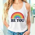 Lgbtq Be You Pocket Gay Pride Lgbt Ally Rainbow Flagintage レディースタンクトップ 彼女への贈り物