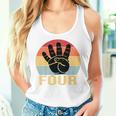 キッズ 4 歳の誕生日 4 つの指 私は 4 4 歳の男の子、女の子 レディースタンクトップ 彼女への贈り物