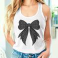 コケット リボン ブラック グレー チーター ヒョウ柄 女の子 ママ レディースタンクトップ 彼女への贈り物