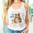 シェットランド・シープドッグ犬用シェルティ I Like Coffee Myheltie レディースタンクトップ 彼女への贈り物