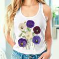 ヴィンテージ パンジー 花 ガーデニング パンジー 恋人 レディースタンクトップ 彼女への贈り物