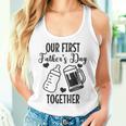 初めての父の日 Together Beer First Time Dad レディースタンクトップ 彼女への贈り物