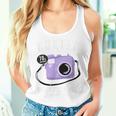 古希祝い 旅行好き 写真好き 撮影好き カメラ レトロ 父 母 男性 女性 70歳お祝い Ready To Travel レディースタンクトップ 彼女への贈り物