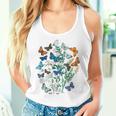 花 蝶々 かわいい フラワー 蝶 アート メンズ レディース 服 母 女性用 おしゃれ レディースタンクトップ 彼女への贈り物