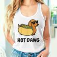 面白い犬 ホットドッグ 食通 駄洒落ギフト 男性 女性 キッズ 男の子 女の子 レディースタンクトップ 彼女への贈り物