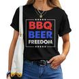 Bbq Beer Freedom シャツ レディースTシャツ