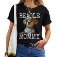 Beagle Mommyビーグル ママ フンデ ママについてつぶやく イングリッシュ・ビーグル ママ レディースTシャツ