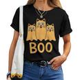 Cat ゴーストブー キュート キティ 猫好き ハロウィン 女性 男性 レディースTシャツ