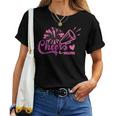 Cheer Mom ヒョウ文字 チアポンポン メガホン付き レディースTシャツ