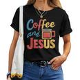 Coffee And Jesus Awesome Christian Caffeine Lover Church レディースTシャツ
