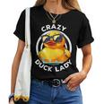 Crazy Duck Lady キュート アヒル ママ アヒルの所有者 面白い I Love Ducks レディースTシャツ