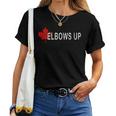 Elbows Up Canada Never 51 カナダ国旗 面白い 男性 女性 ギフト レディースTシャツ