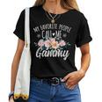 My Favorite People Call Me Gammy Floral Birthday Gammy Women T-shirt
