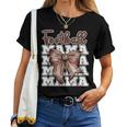 Football Mama Coquette Bow Sport Mom Game Women T-shirt