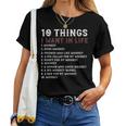 10 Things I Want In My Life ウイスキー Loves Whiskey レディースTシャツ