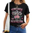 60Th B-Dayintage 1965 Floral 60 Years Of Perfection レディースTシャツ