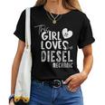 Girl Loves Diesel メカニックシャツ 面白いバレンタインデーギフト レディースTシャツ