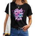 Girls Just Wanna Have Fun 1980S Eighties Costume Party レディースTシャツ