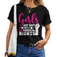 Girls Just Want To Have Fundamental Rights レディースTシャツ