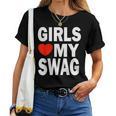 Girls Love Mywag シャツ おもしろい言葉 ガールズ Love Mywag レディースTシャツ