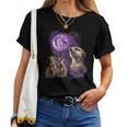 Howling At The Moon シャツ 面白いミーアキャットシャツ ミーアキャット レディースTシャツ