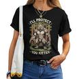 I'll Protect You Kitten Wolf Meme Joke 皮肉な女性 男性 レディースTシャツ