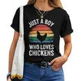 Just A Boy Who Loves Chickens シャツ キッズ 幼児 男の子 チキン レディースTシャツ