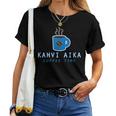 Kahvi Aika Coffee Time フィンランドの伝統 レディースTシャツ