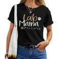 Lab Mom Lab Mama ラブラドールレトリバー シャツ かわいいペット愛好家 犬 レディースTシャツ