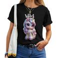Lila かわいいユニコーンデザイン 女の子用 名前 Lila レディースTシャツ