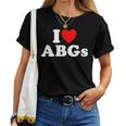 I Love Abgs I Heart Abg おもしろい アジアの赤ちゃん 女の子 恋人 レディースTシャツ
