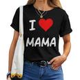 I Love Mama Children Love Heart ベビーチャイルドギフト お母さん レディースTシャツ