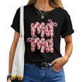 Mama Strawberry Coquette Bow Mommy Happy Mother's Day Mom Women T-shirt