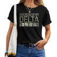 Mississippi Delta Blues Intage Retro Envejecida Camiseta de mujer
