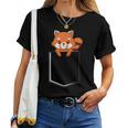 Red Panda In A Bag Cute Love レッドパンダバッグ レディースTシャツ