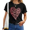 Seventies Heart Wish You Were Here Missing You レディースTシャツ