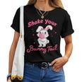 Shake Your Bunny Tail 愛らしいバブルガム レディースTシャツ